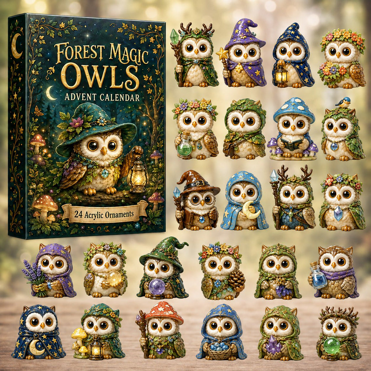 Forest Magic Owls advent calendar