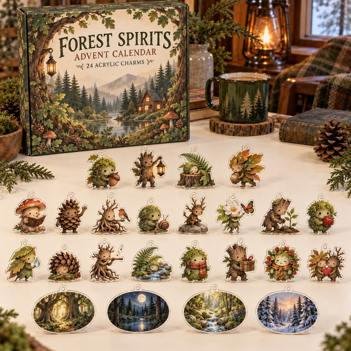 Forest Spirits Advent Calendar - 24 Acrylic Charms