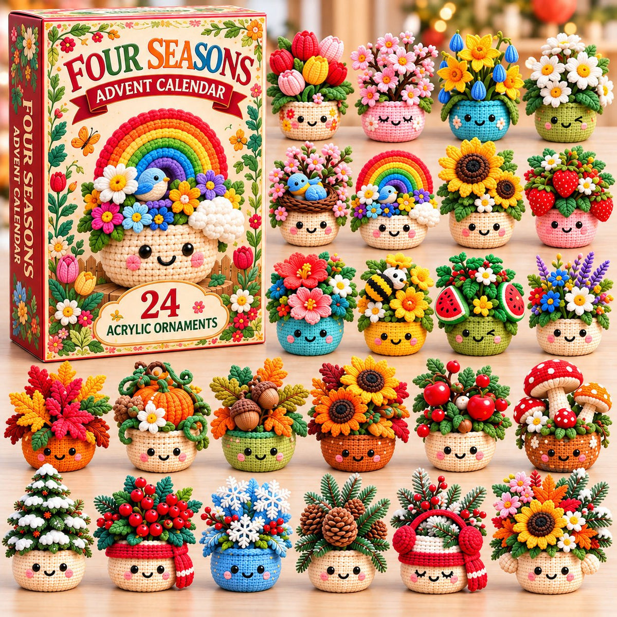 Four Season Crochet Pot advent calendar