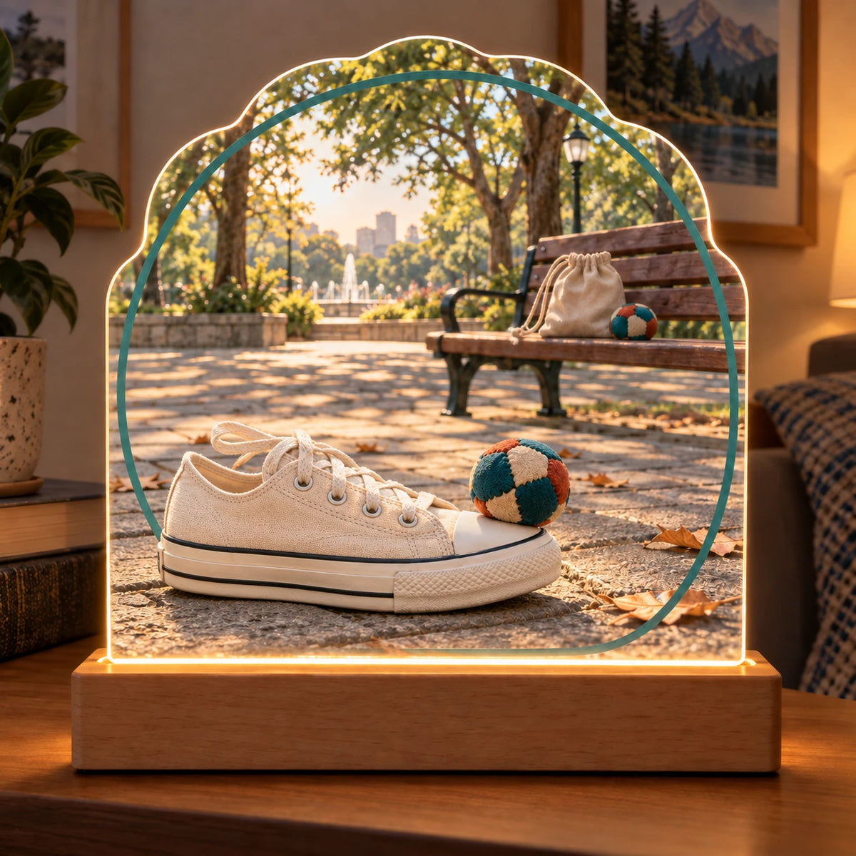 Freestyle Footbag Park Acrylic Night Light with original printed optical 3D artwork