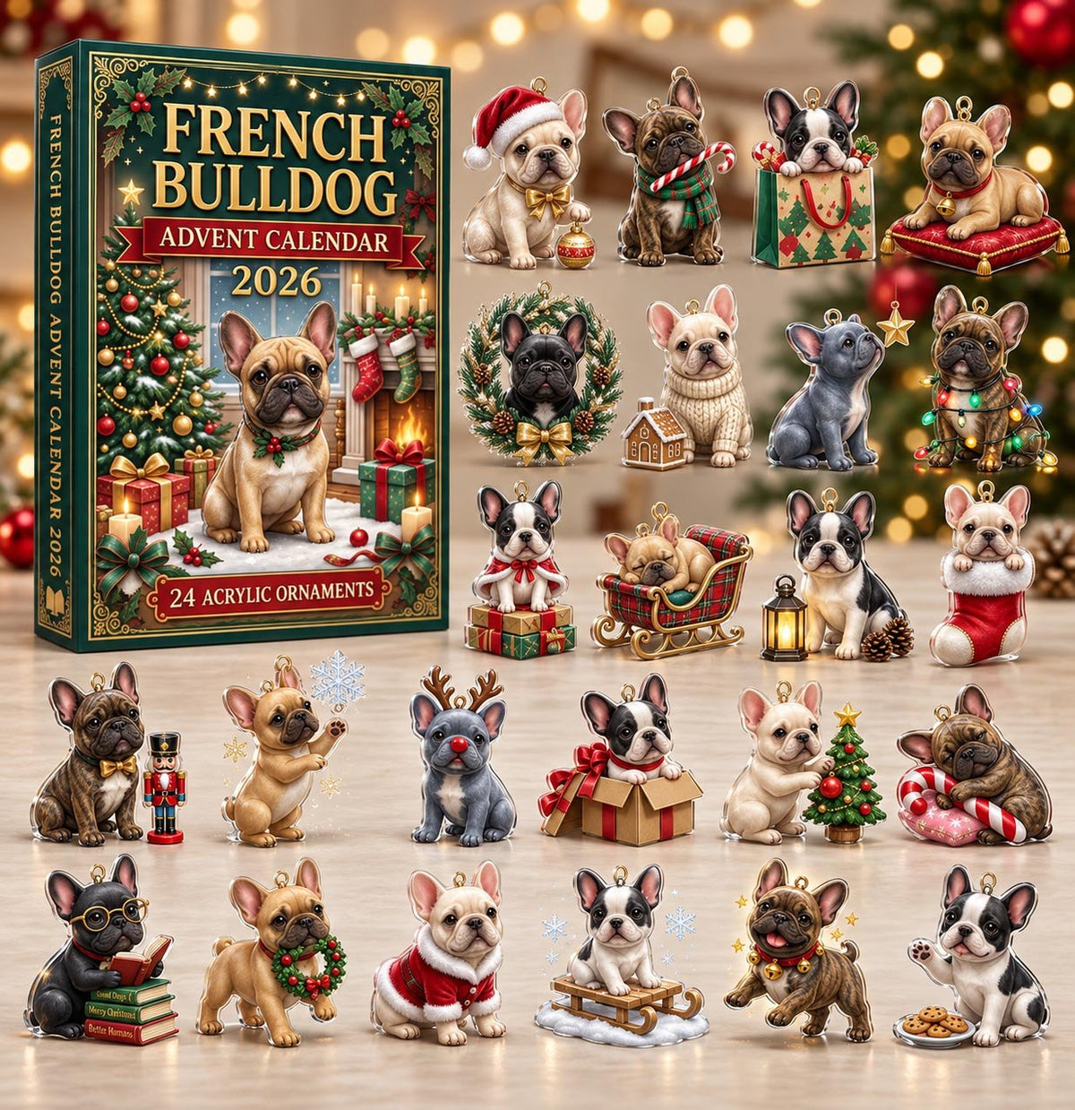 French Bulldog Christmas advent calendar