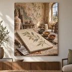 Fresco Painter Atelier Stretched Canvas Wall Art with original printed optical 3D artwork
