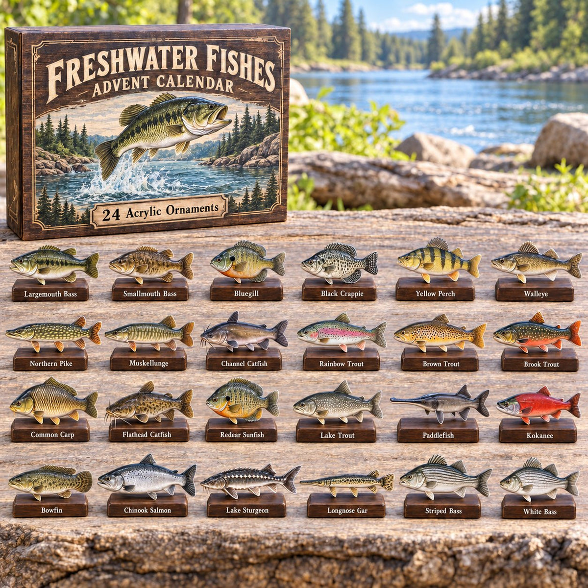 Freshwater Fishes advent calendar