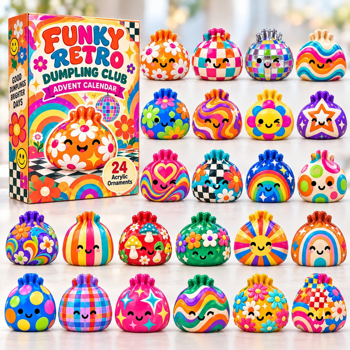 Funky Retro Dumpling Club advent calendar