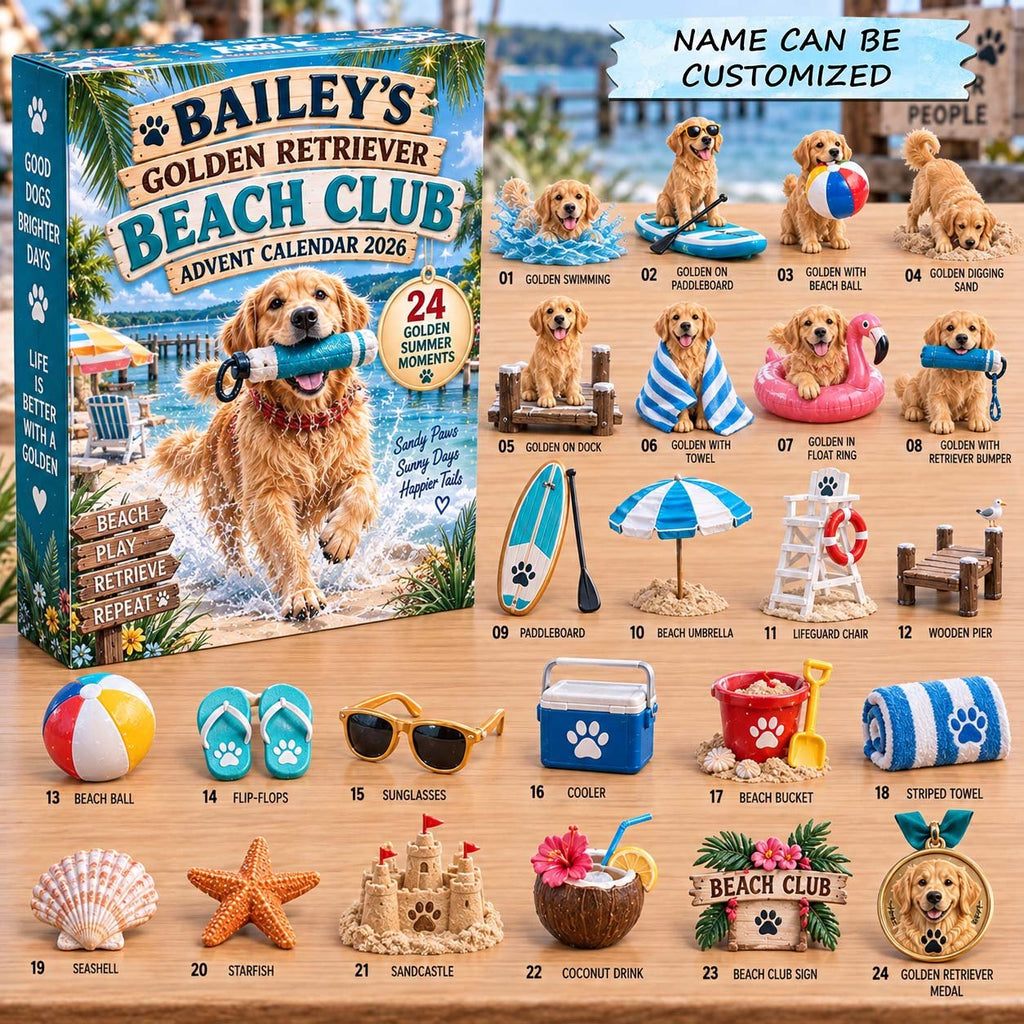 Golden Retriever Beach Club advent calendar