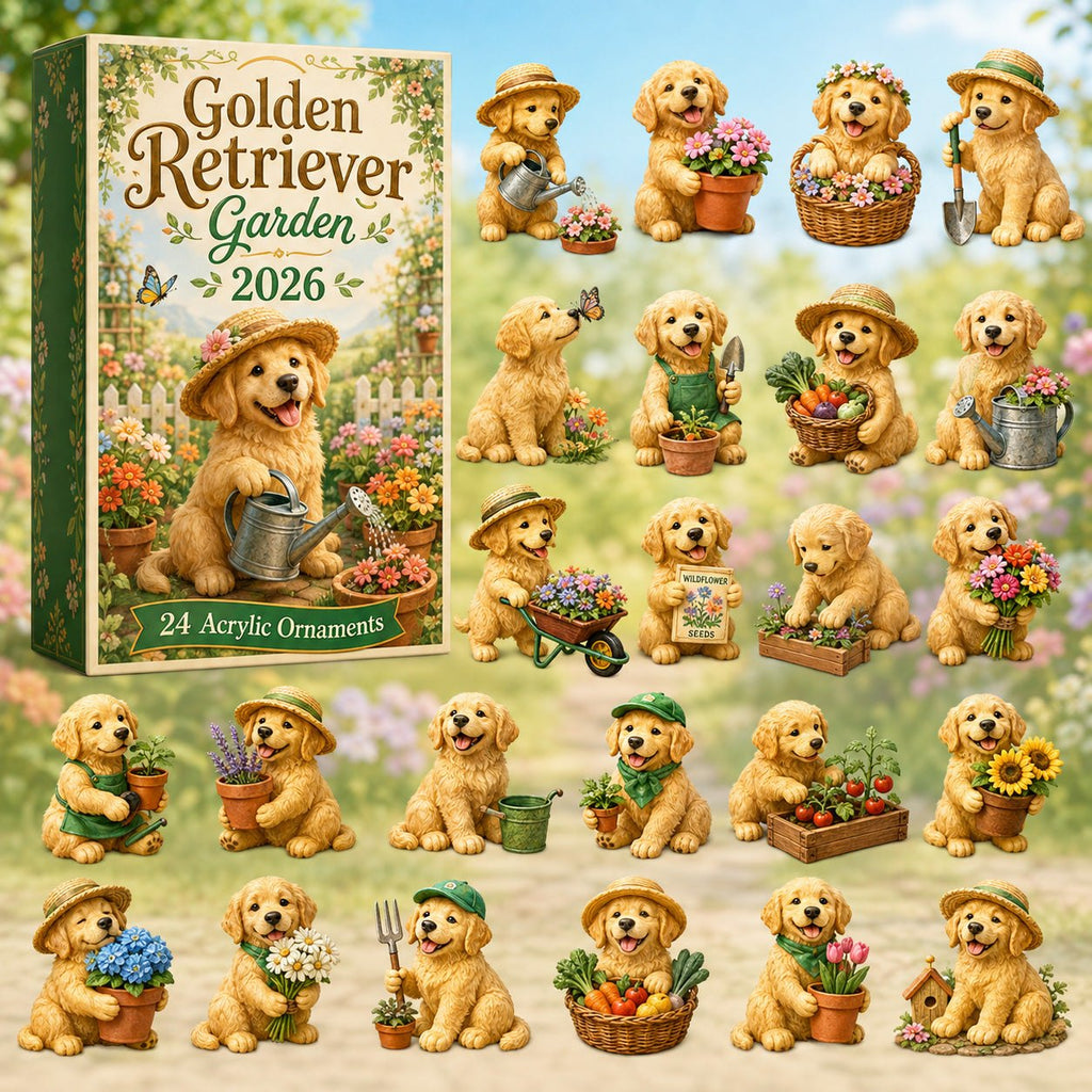 Golden Retriever Garden advent calendar