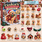 Golden Retriever North Pole advent calendar
