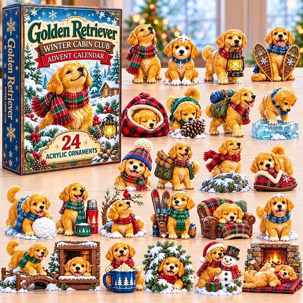 Golden Retriever Winter advent calendar