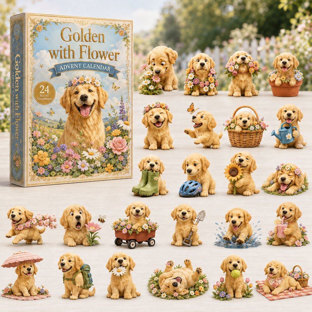 Golden With Flower advent calendar