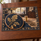Goldwork Embroidery Atelier Placemat with original printed optical 3D artwork