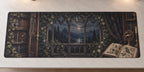 Gothic Library Hidden Door Desk Mat with original printed depth artwork on a thin desk mat