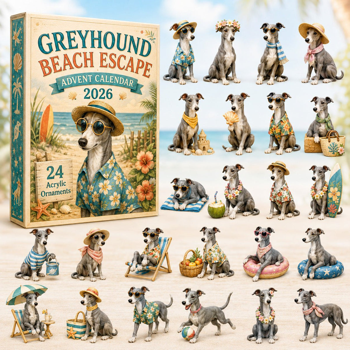 Greyhound Beach Escape advent calendar