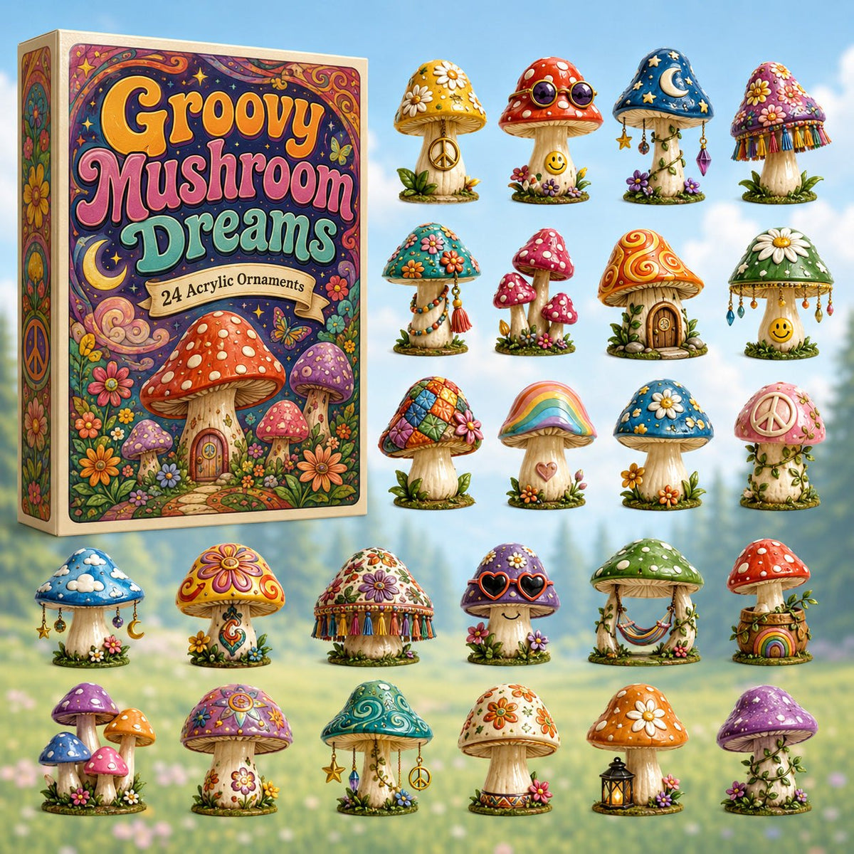 Groovy Mushroom Dreams advent calendar