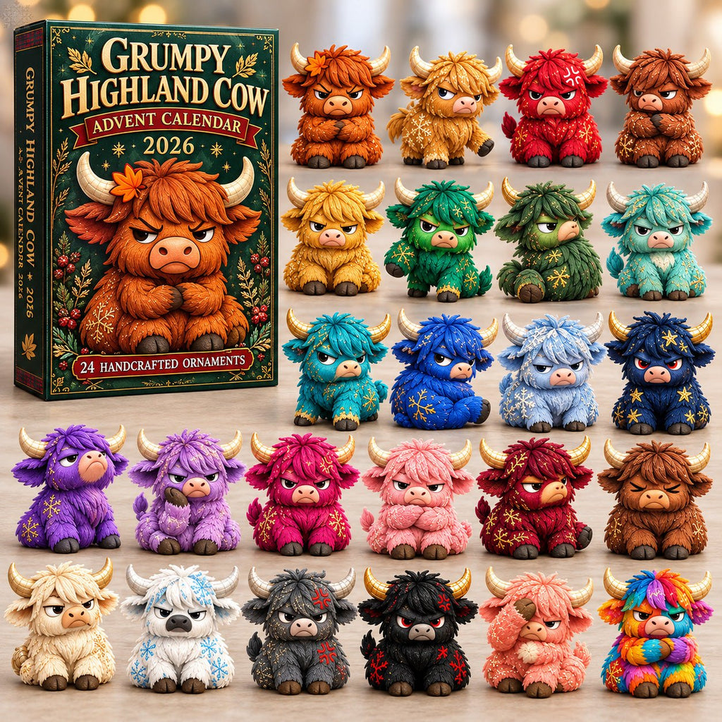 Grumpy Highland Cow advent calendar