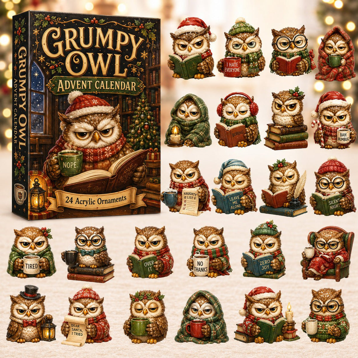 Grumpy Owl advent calendar
