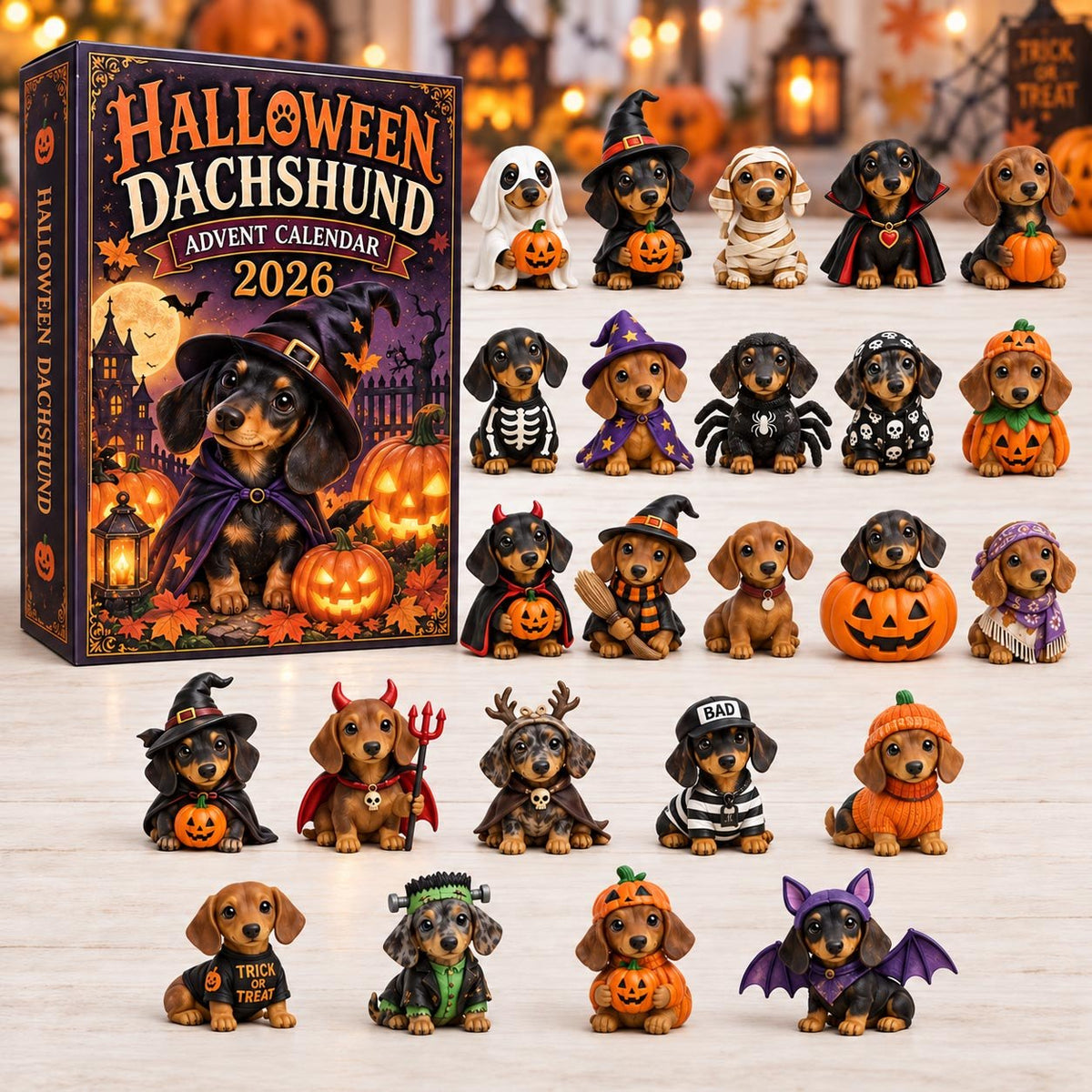Halloween Dachshund advent calendar