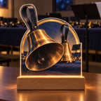 Handbell Choir Studio Acrylic Night Light with original printed optical 3D artwork
