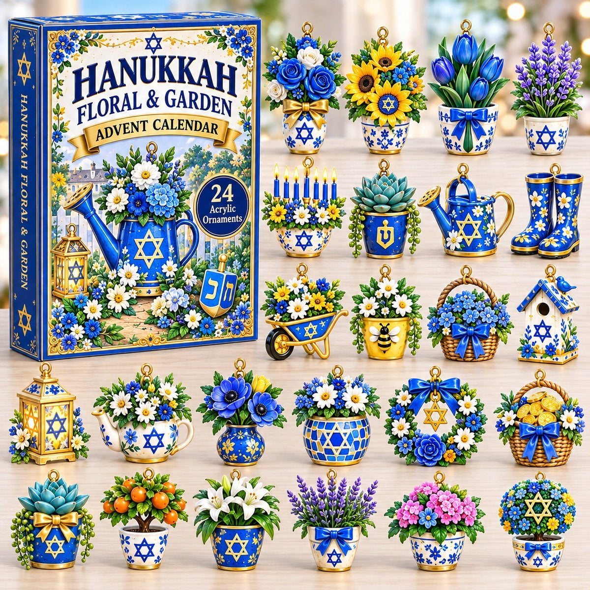 Hanukkah Floral and Garden advent calendar