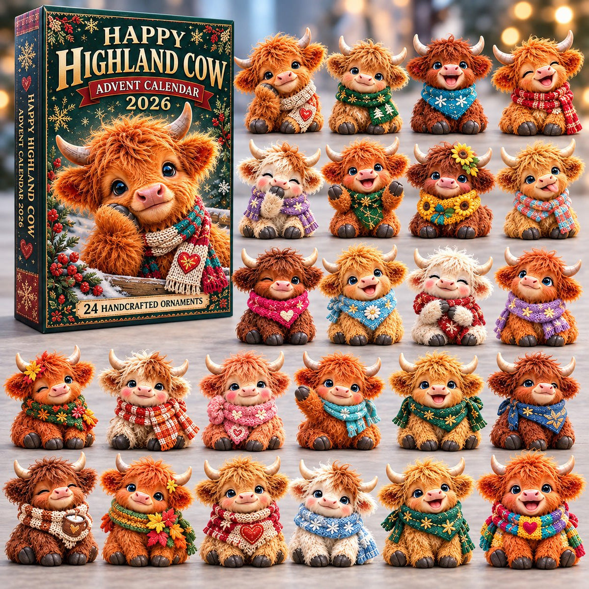 Happy Highland Cow advent calendar