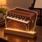 Harmonium Music Room Acrylic Night Light with original printed optical 3D artwork