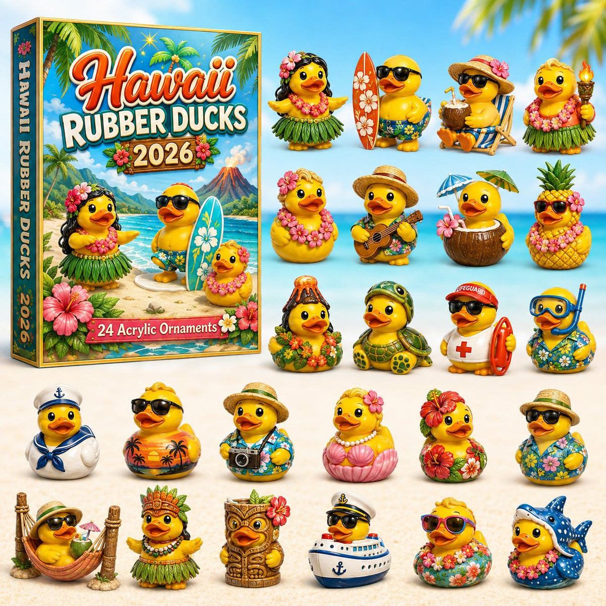 Hawaii Rubber Duck advent calendar