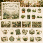 Haworthia advent calendar box and 24 succulent-themed printed acrylic charms