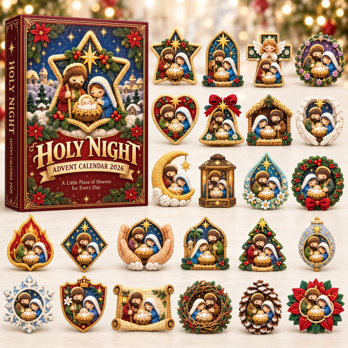 Heart Frame Holy Night advent calendar