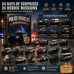 High-quality miniature model Police Vehicles Fleet advent calendar