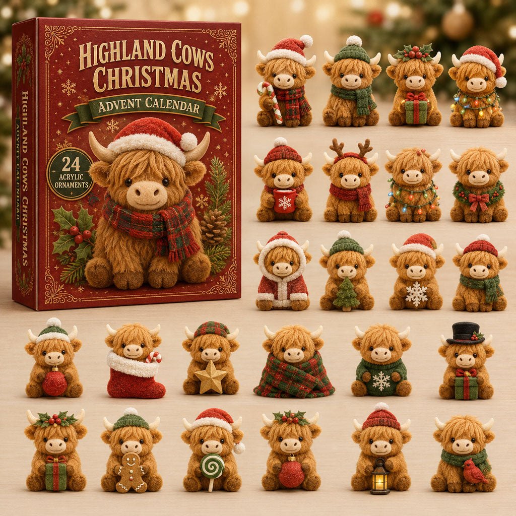 Highland Cow Christmas advent calendar