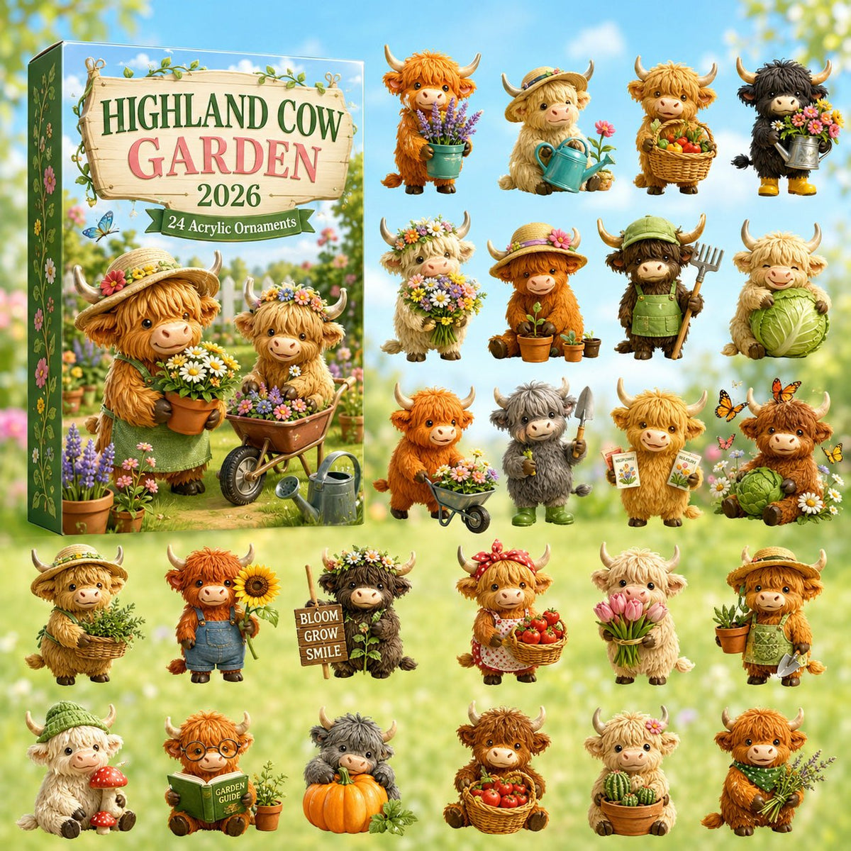 Highland Cow Garden advent calendar