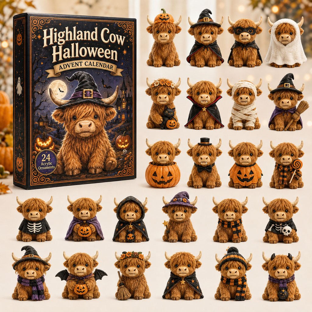 Highland Cow Halloween advent calendar