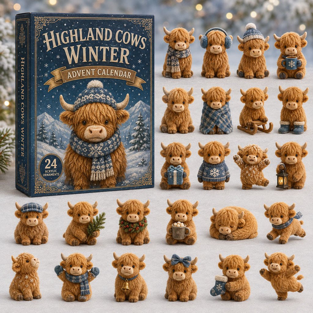 Highland Cow Winter advent calendar