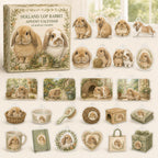 Holland Lop Rabbit advent calendar box with 24 themed printed acrylic charms