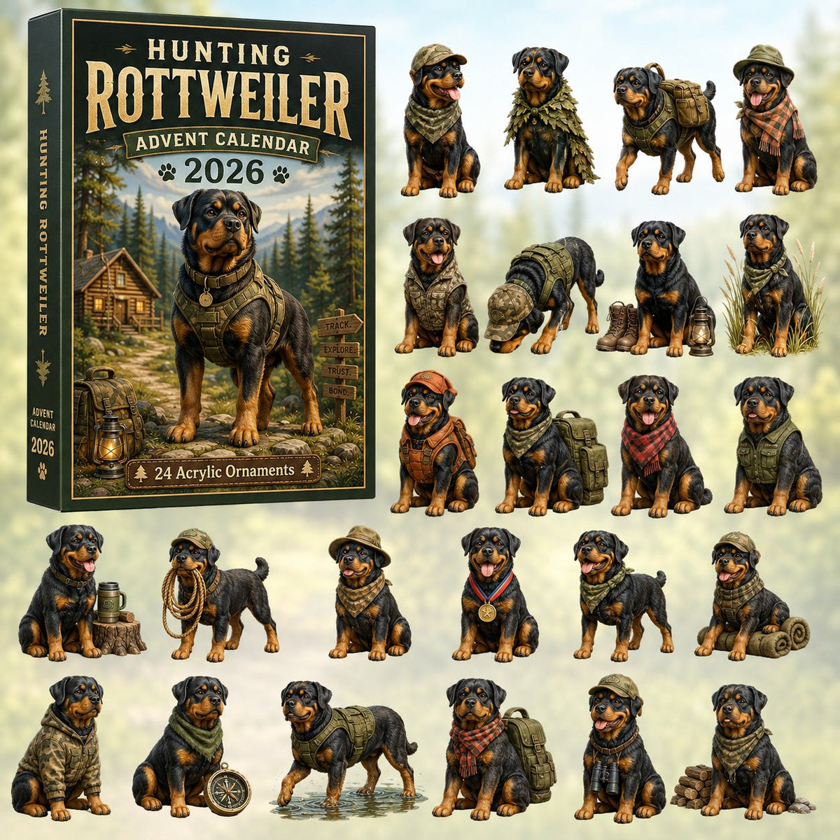 Hunting Rottweiler advent calendar