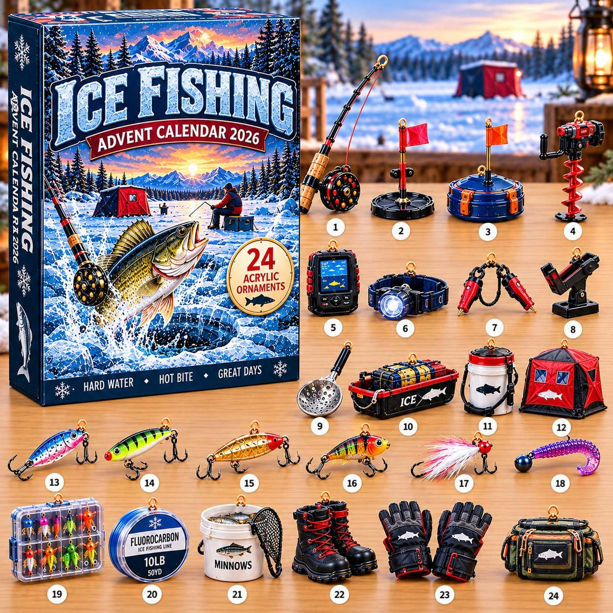 Ice Fishing advent calendar