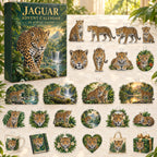 Jaguar advent calendar box with 24 themed flat printed acrylic charms