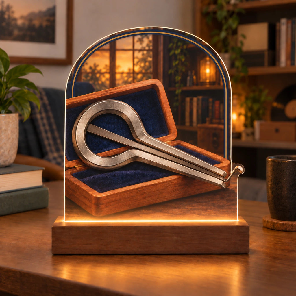 Jaw Harp Folk Studio Acrylic Night Light with original printed optical 3D artwork