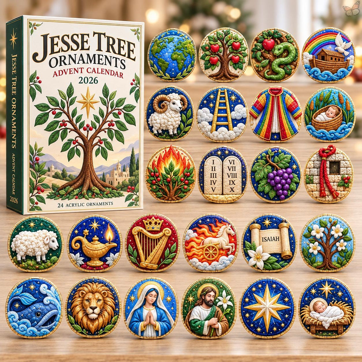 Jesse Tree Bible Symbols advent calendar