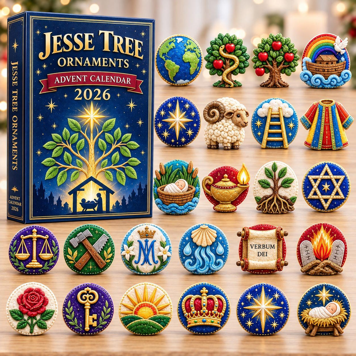 Jesse Tree Sacred Symbols advent calendar