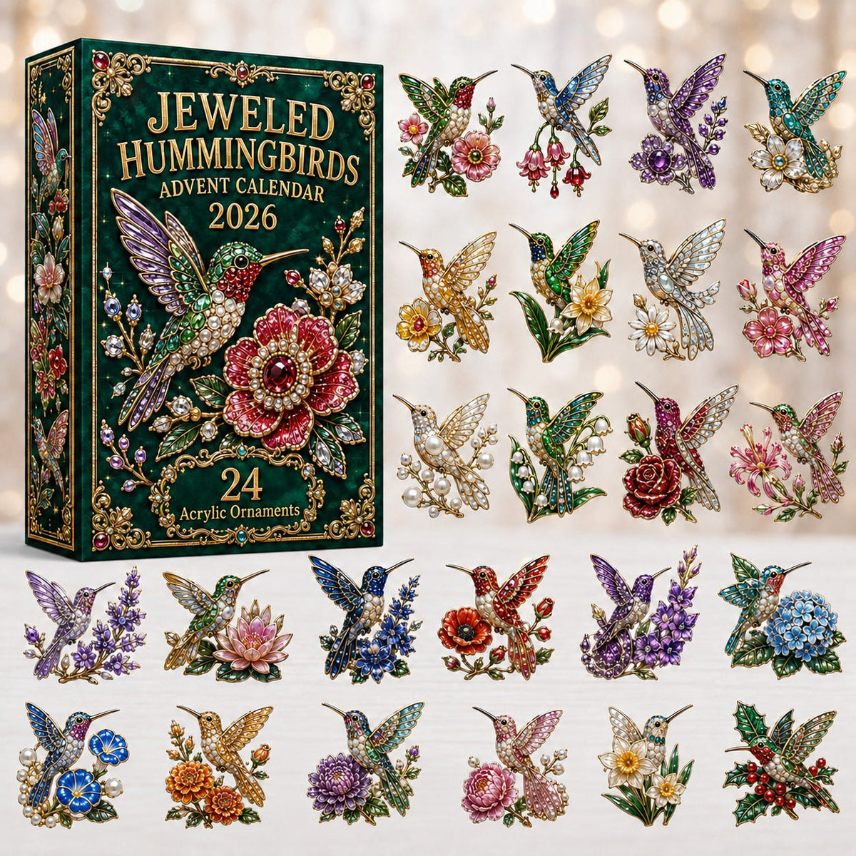 Jeweled Hummingbirds advent calendar