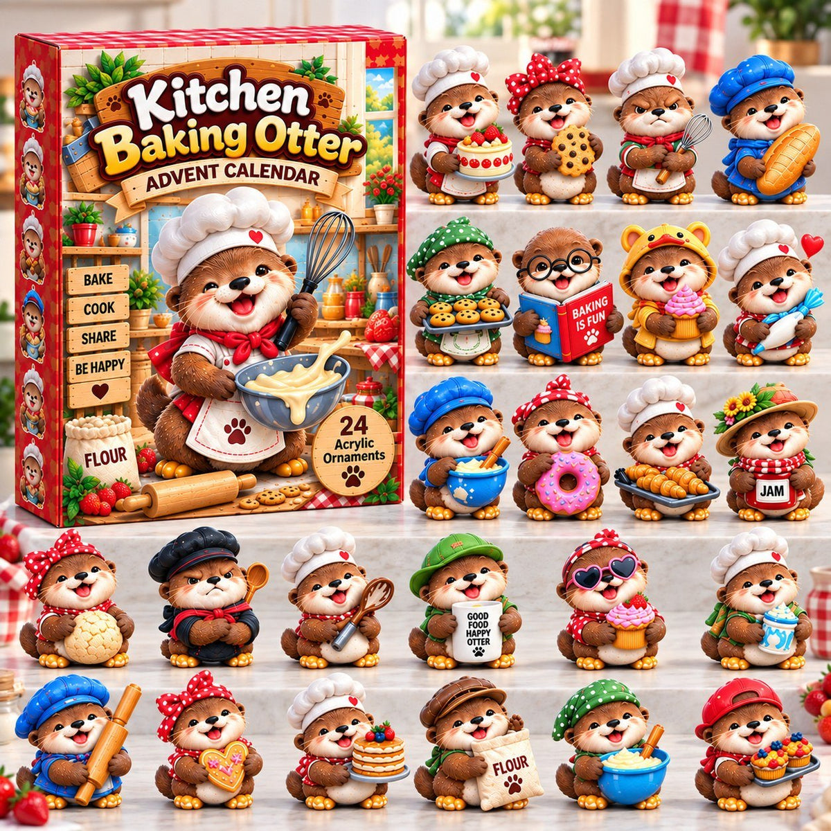 Kitchen Baking Otter advent calendar