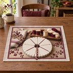 Kumihimo Braiding Studio Placemat with original printed optical 3D artwork