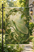 Lacewing Vine Spiral Garden Flag with printed dimensional artwork