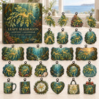 Leafy Seadragon advent calendar box with 24 themed flat printed acrylic charms