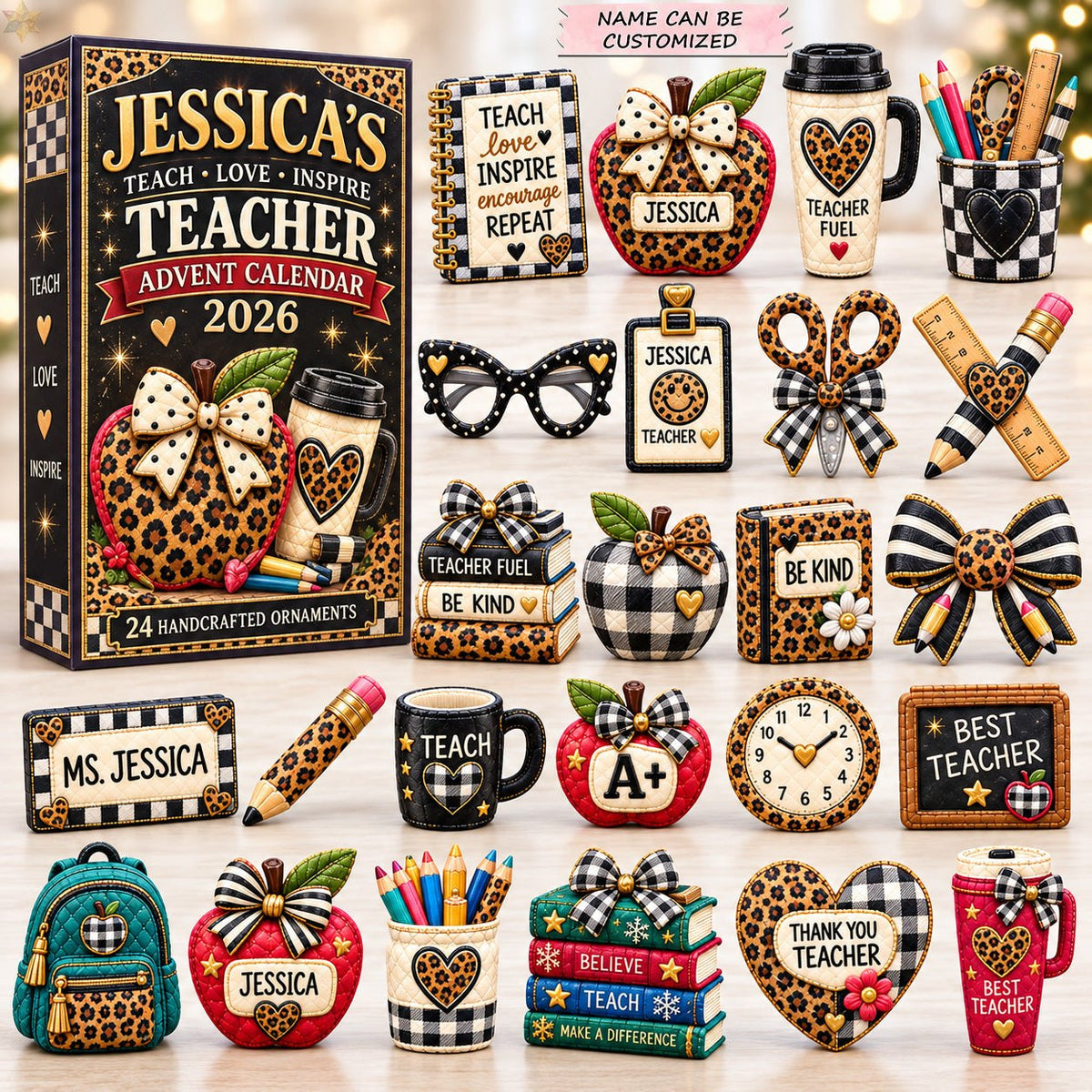 Leopard Teacher Love advent calendar