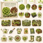 Lettuce Growing advent calendar box with 24 themed printed acrylic charms