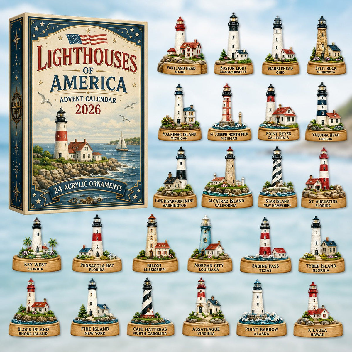 Lighthouses of America advent calendar