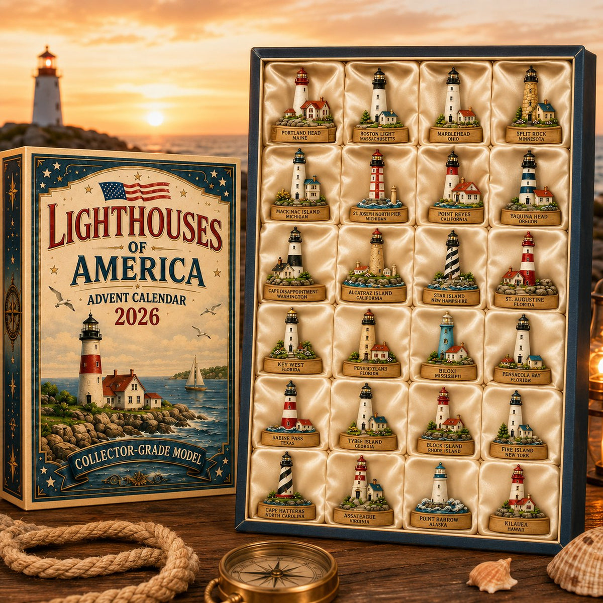 Lighthouses of America advent calendar