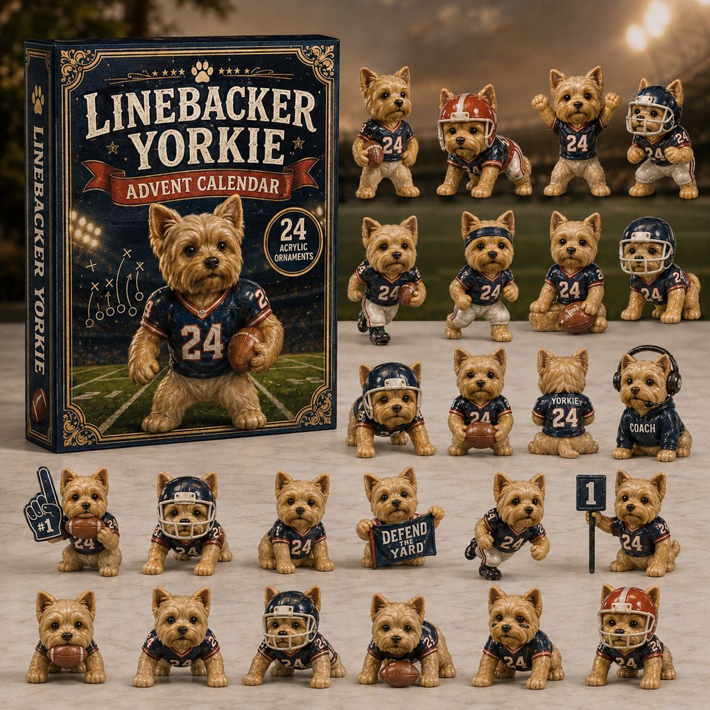 Linebacker Yorkie Football advent calendar