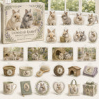 Lionhead Rabbit advent calendar box with 24 themed printed acrylic charms